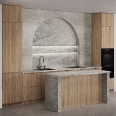 Kitchen with an arch