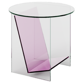 Glas-Beistelltisch Tabloid in Transparent Rosa by Westwing
