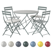 Metal table and chairs for outdoor bistro garden patio RIVE DROITE BISTRO SET LARGE