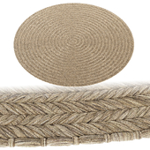 Rope Wicker Circle Carpet / Ethnic rope carper