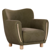Emerald Fabric Accent Chair