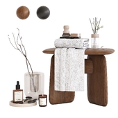 Decorative bathroom set with stool