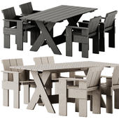 Crate Outdoor Chair and Table by Hay