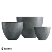 CONCRETIKA collection of planters UPON midnight OM