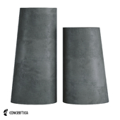 Concretika Collection Planters Duet midnight Om