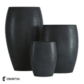 Concretika Collection Planters Oval midnight Om