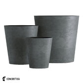Concretika Collection Planters Crater midnight Om