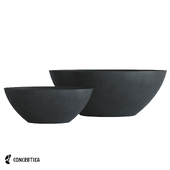 Concretika Collection Planters BONSAY midnight Om
