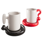 Ceramic coffee mug and Saucer Set