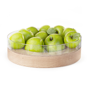 Блюдо сервировочное на подставке Lotta D31 см, LSA International c зелёными яблоками