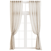 Linen Curtains with Rope Tiebacks
