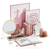 Pink decorative set