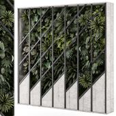 Indoor Wall  Vertical Garden in Metal Base - Set 2166