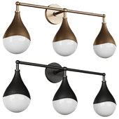 Algiers 3 Light Frosted Dimmable Vanity Light