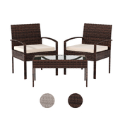 Rattan Wicker Chair and Table for Outdoor Patio Garden