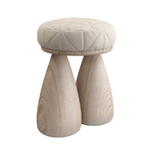 Modern quilted stool from Sam Klemik Studio