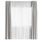 Set of curtains with tulle / blackout