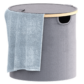 Polyester and bamboo laundry basket