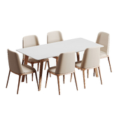 Stone Top Rectangle Modern Dining Room Table