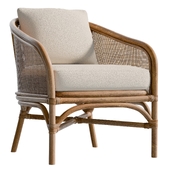 Captiva Rattan Upholstered Accent Chair