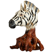 Wood sculpture "Zebra"