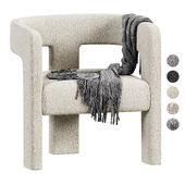 Kayla Boucle Fabric Upholstered Accent Armchair