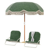 Tallow Beach Umbrella Beach Chair Set