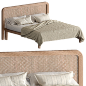 Zara Home Bed with rattan headboard