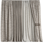 Neutral Curtains with Pattern