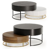 Modern Round Nesting Wood Coffee Table
