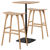 Parson bar table and Osso bar stool