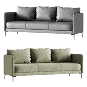 Contemporary Faux Leather Sofa