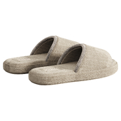 Open Terrycloth Slippers