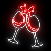 Wine Cheers Neon Sign