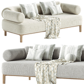 Contemporary Sofa Upholstered in Bouclé Fabric