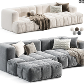Julia Suede Fabric Soft Sofa by Casaspace