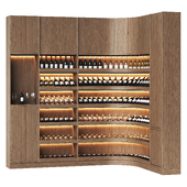 Wine library for a home wine cellar or restaurant