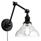 Бра  Vintage Glass Plug-In Articulating Sconce