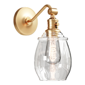 Бра  Petite Glass Curved Arm Sconce