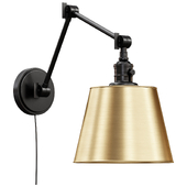 Tapered Metal Shade Plug-In Articulating Sconce