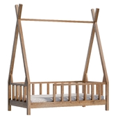 Premium Wood Kids House Bed