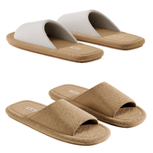 OPEN SLIPPERS IN TECHNICAL FABRIC