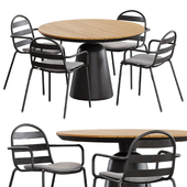 Dining set with Tudons and Joncols by Kave Home 2