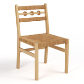 Chair in oak and wicker Menorca