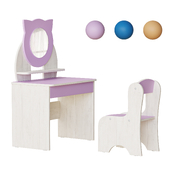 Детский стол и стул Кошечка 3 цвета