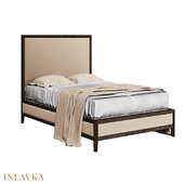 OM Кровать 140х200 с мягким изголовьем, с низким изножьем в стиле минимализм