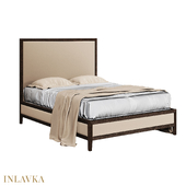 OM Кровать 160х200 с мягким изголовьем, с низким изножьем в стиле минимализм