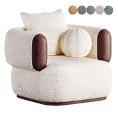 CHESTAR Fabric armchair with armrests