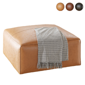 Leo Motion Leather Ottoman from West Elm