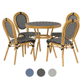 French-style furniture set for outdoor cafe garden patio